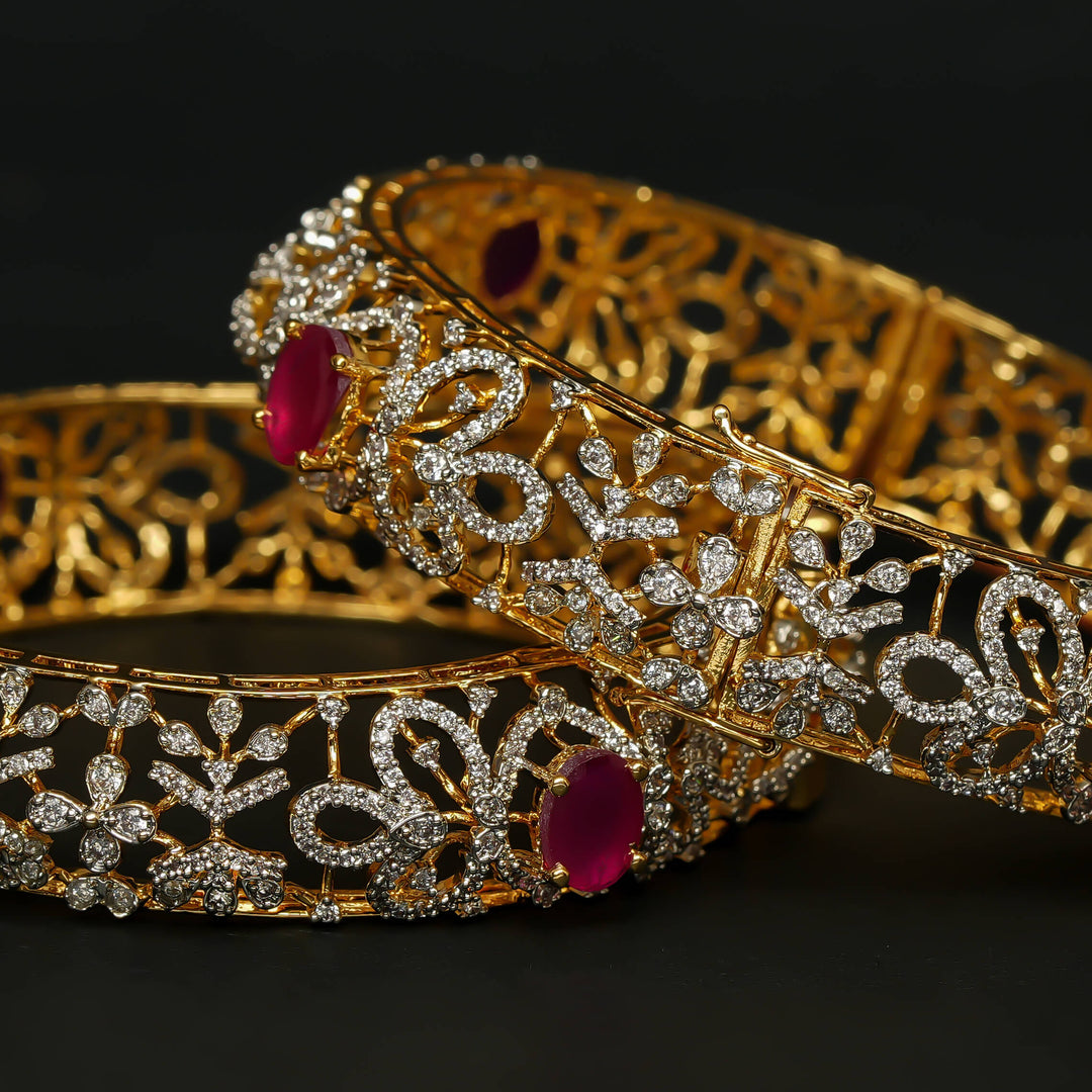 CZ Ruby Bangles