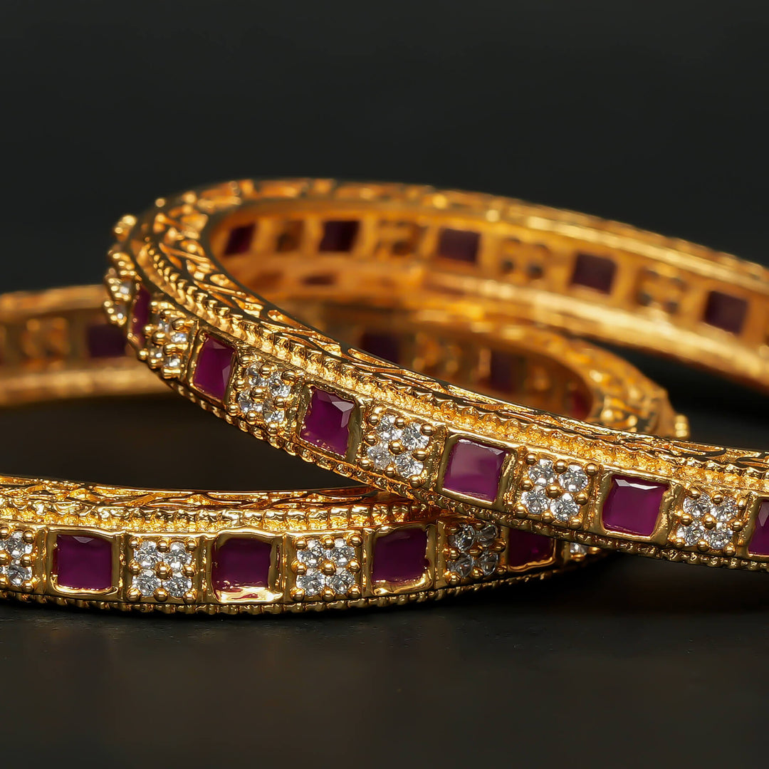 CZ Ruby Bangles