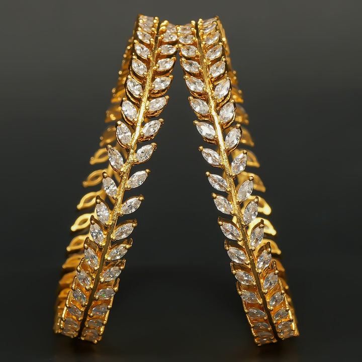 CZ Gold Finish Bangles