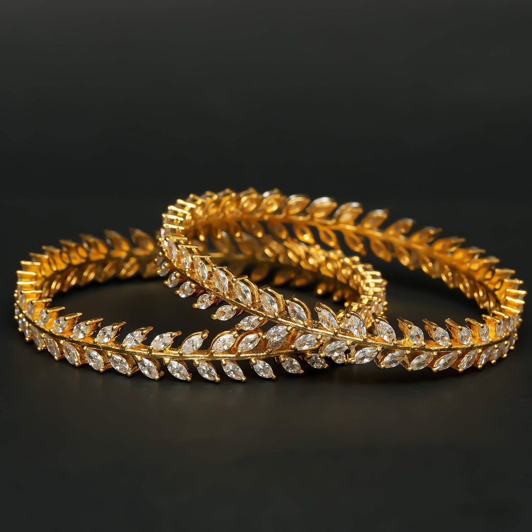 CZ Gold Finish Bangles
