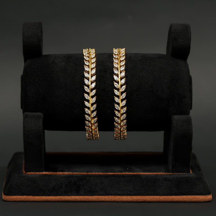 CZ Gold Finish Bangles