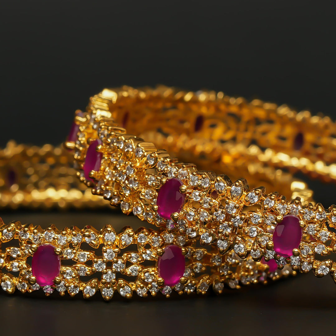 CZ Ruby Bangles