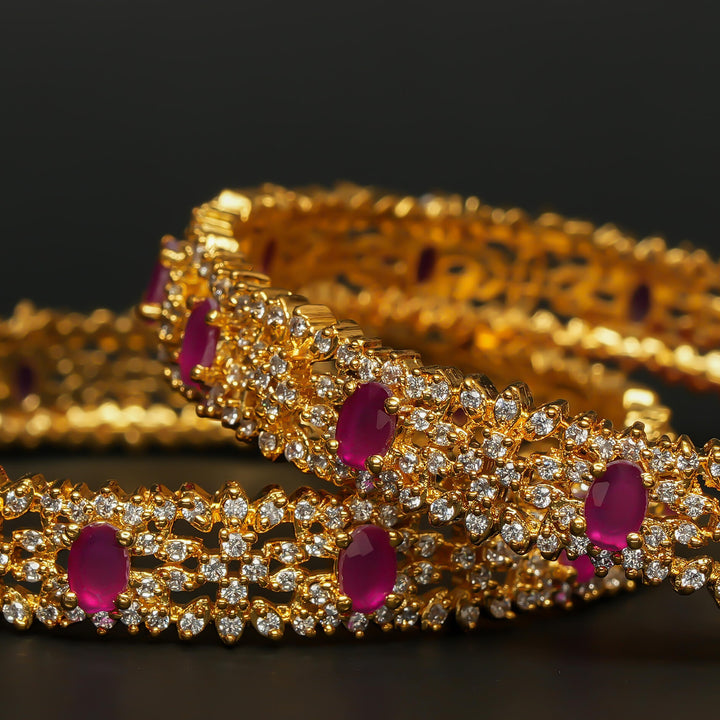 CZ Ruby Bangles