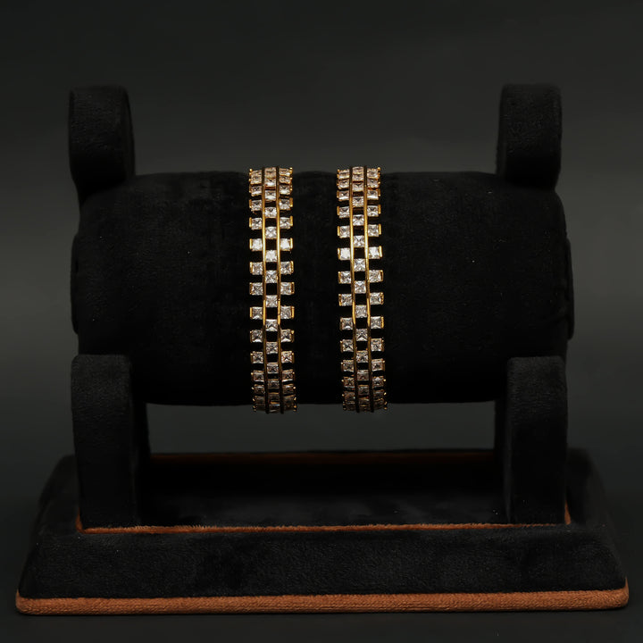 CZ Gold Finish Bangles