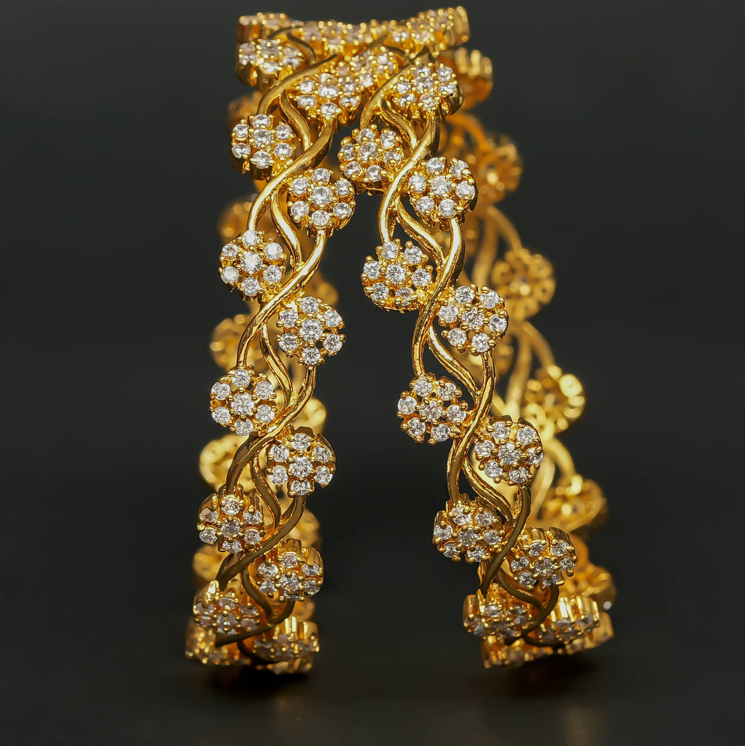CZ Gold Finish Bangles