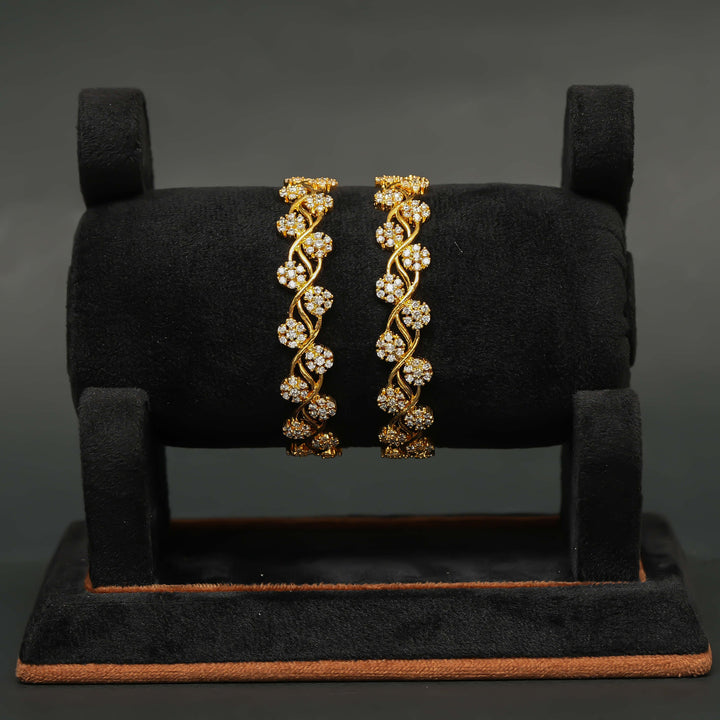 CZ Gold Finish Bangles