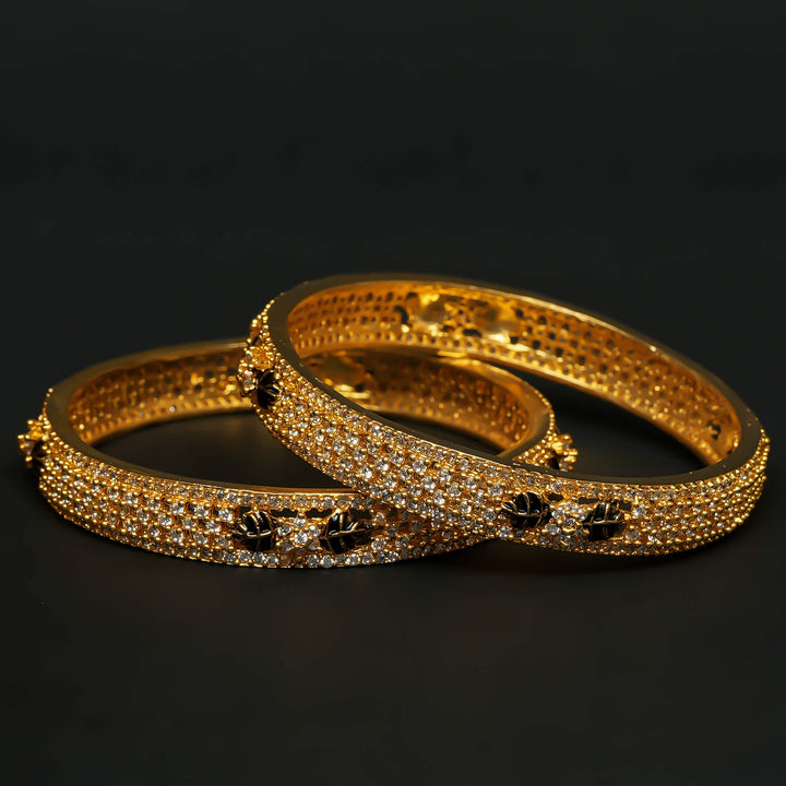 CZ Gold Finish Bangles