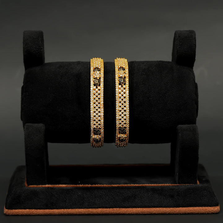 CZ Gold Finish Bangles