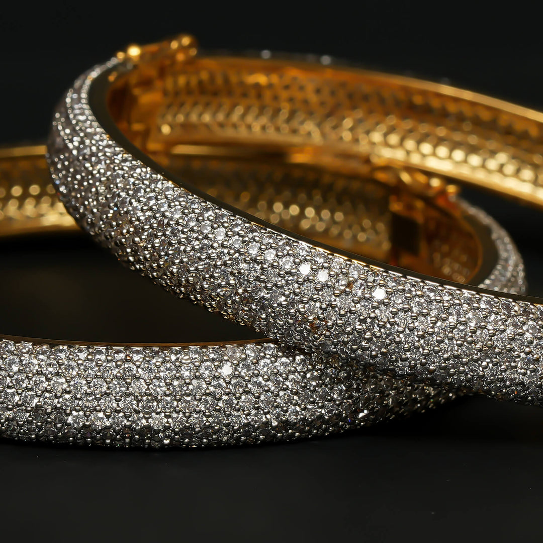 CZ Diamond Finish Bangles