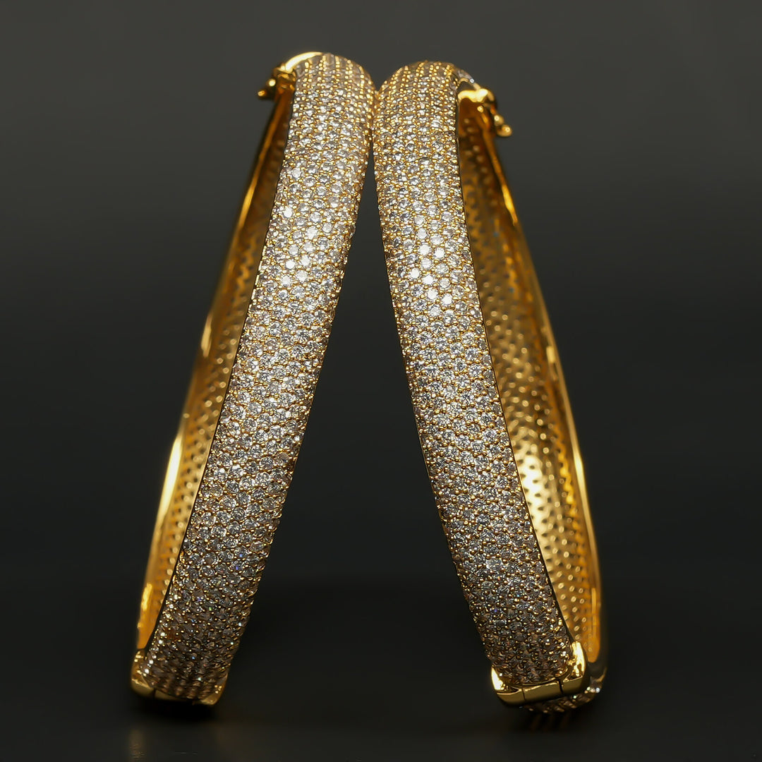CZ Gold Finish Bangles