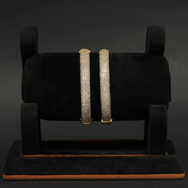 CZ Gold Finish Bangles