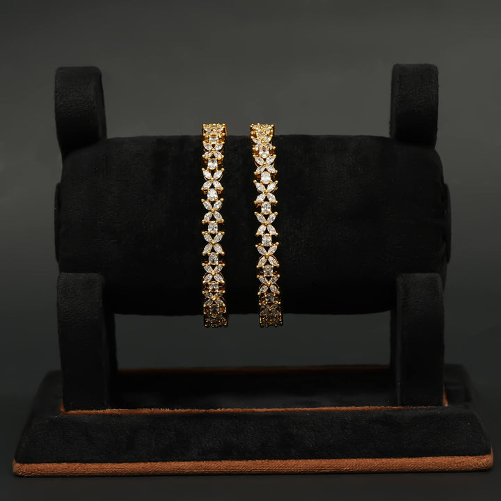 CZ Gold Finish Bangles