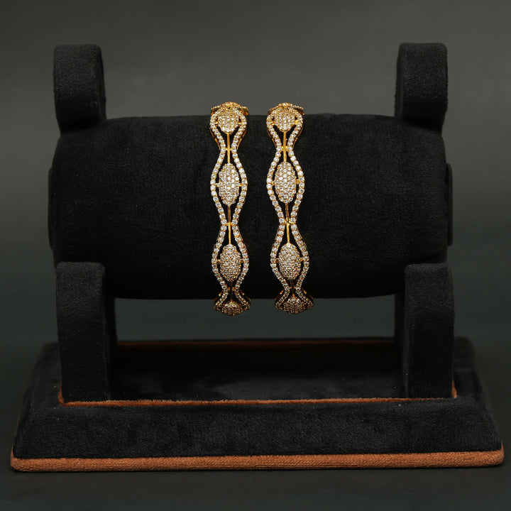 CZ Gold Finish Bangles