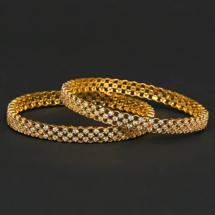 CZ Gold Finish Bangles