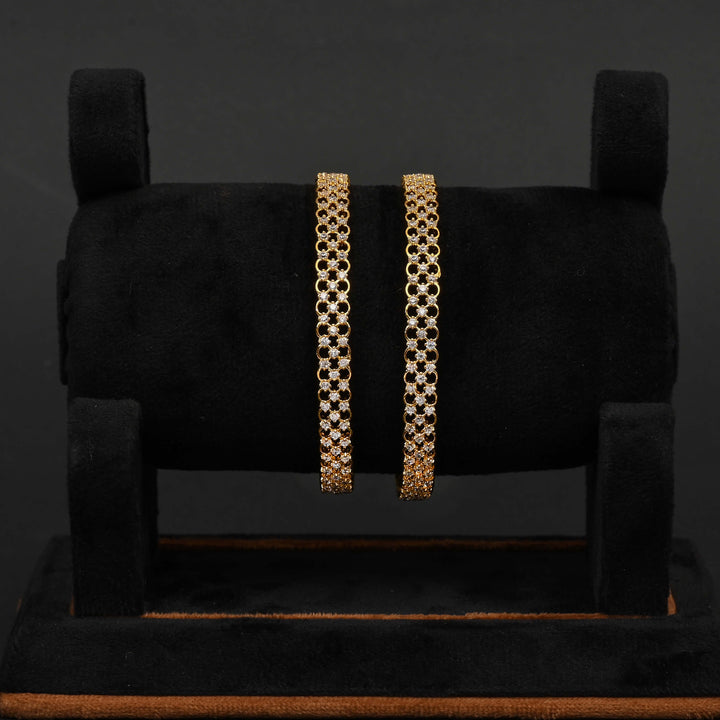 CZ Gold Finish Bangles
