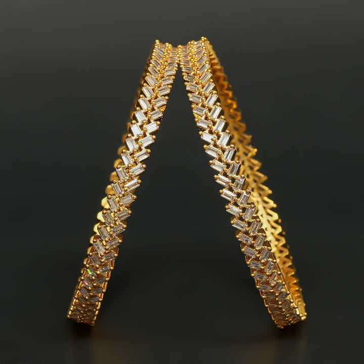 CZ Gold Finish Bangles