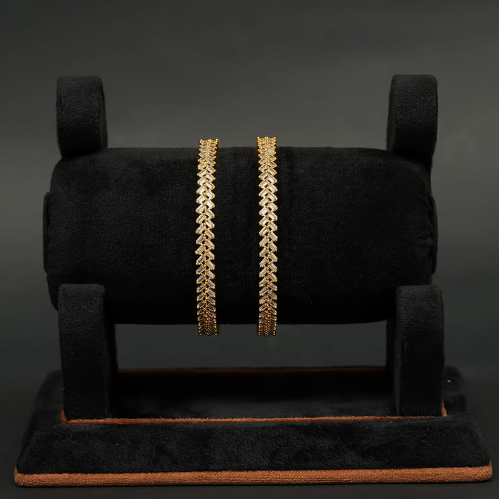 CZ Gold Finish Bangles