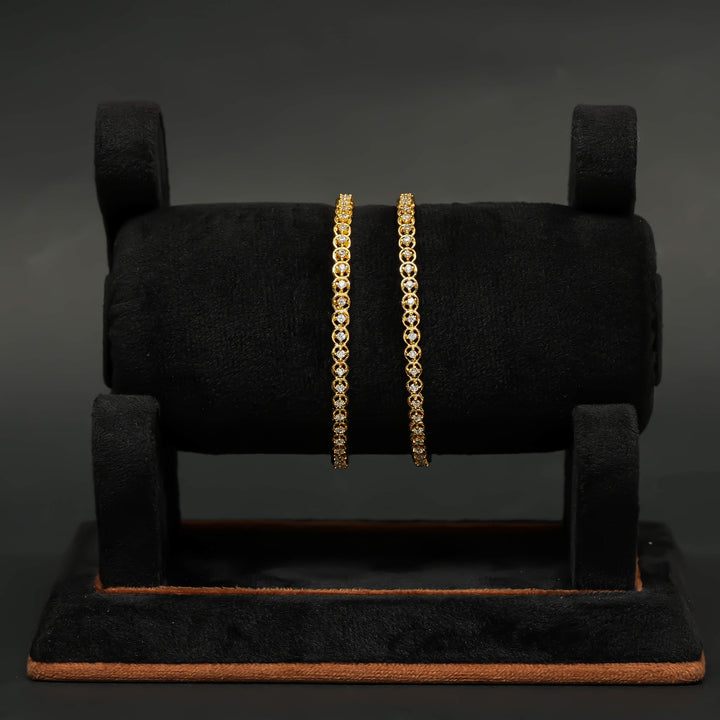 CZ Gold Finish Bangles