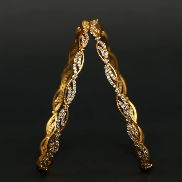 CZ Gold Finish Bangles