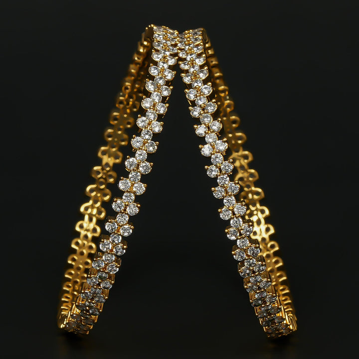 CZ Gold Finish Bangles