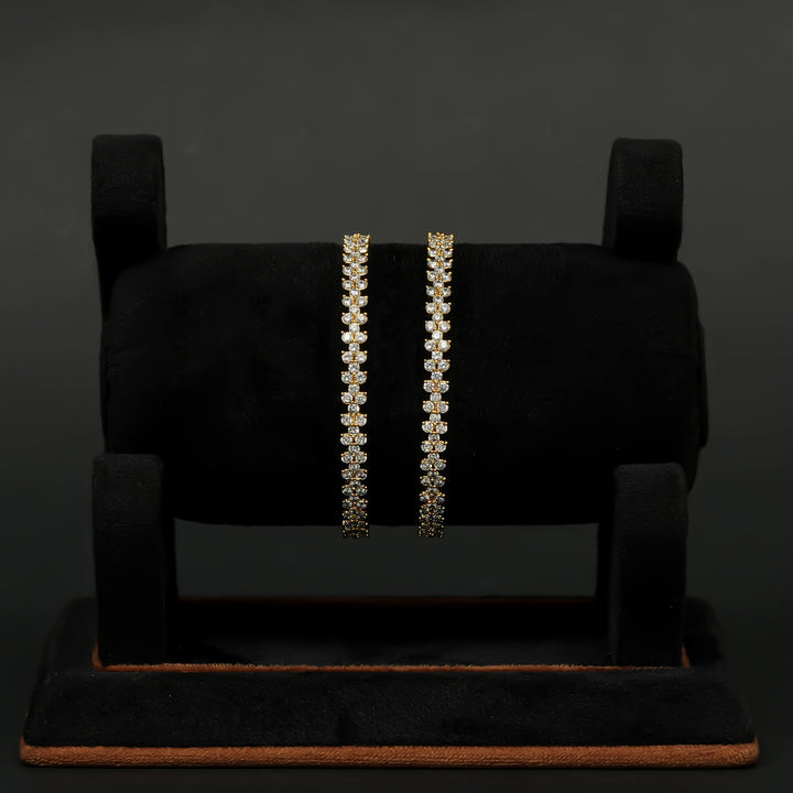 CZ Gold Finish Bangles