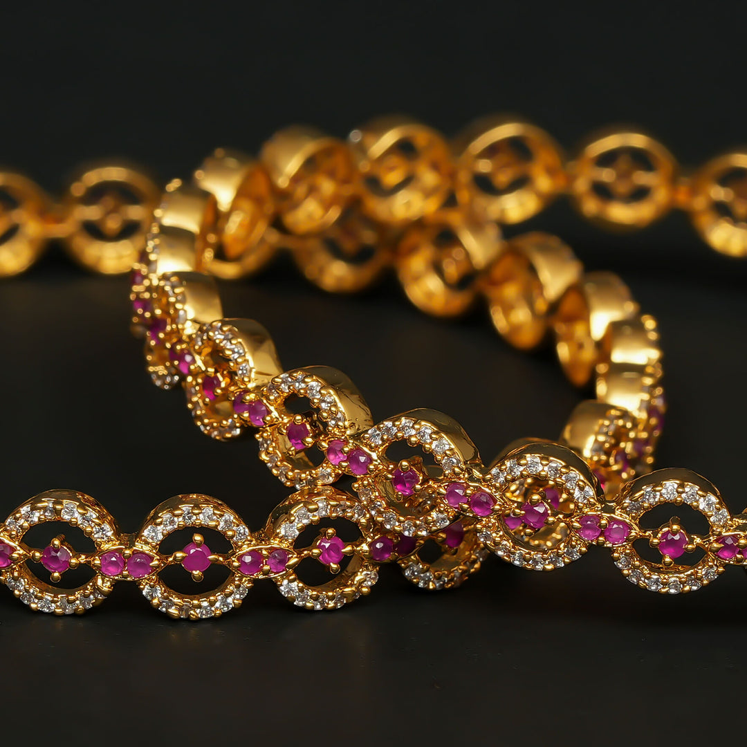 CZ Ruby Bangles