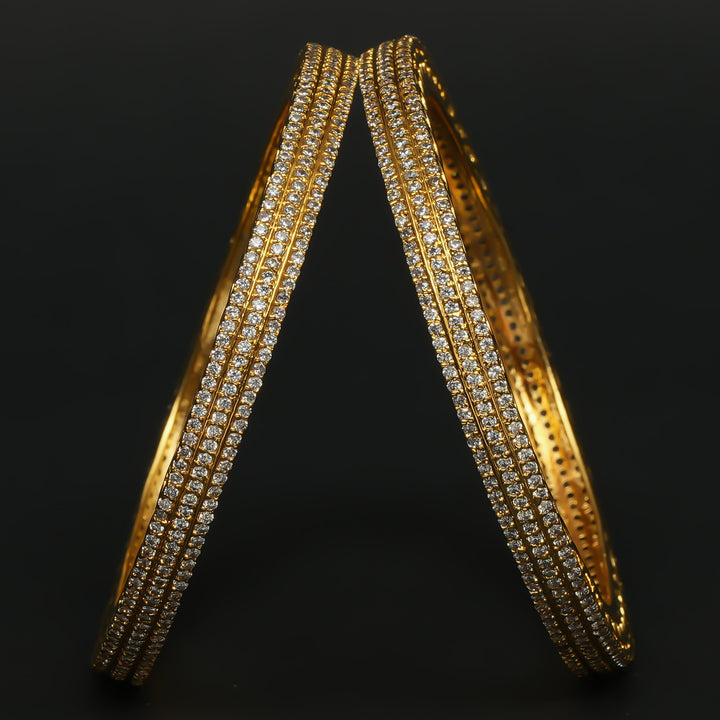 CZ Gold Finish Bangles
