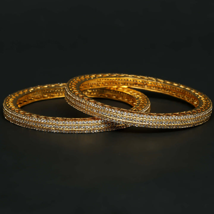 CZ Gold Finish Bangles