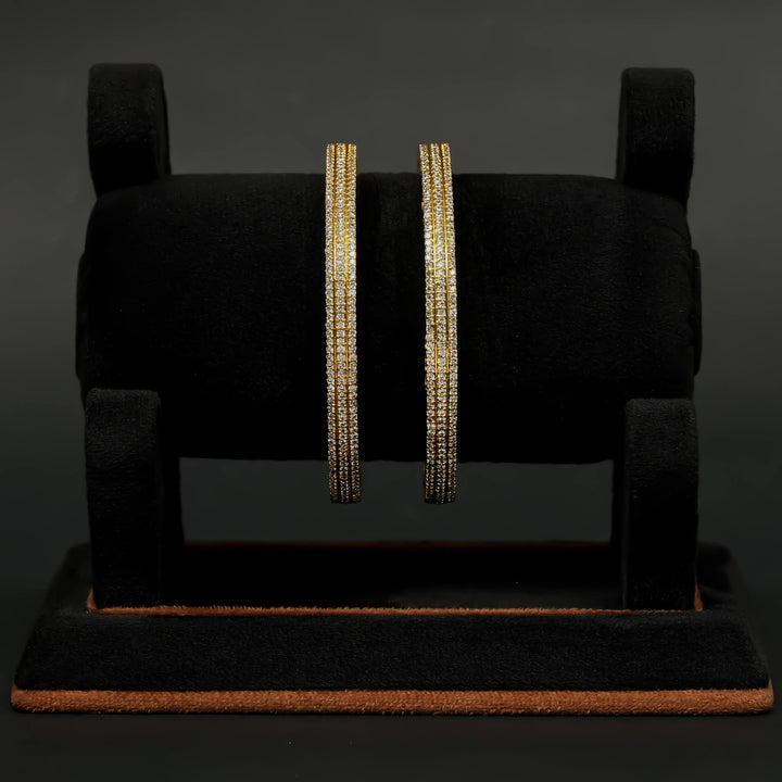 CZ Gold Finish Bangles