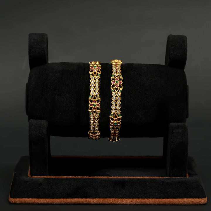 CZ Gold Finish Bangles