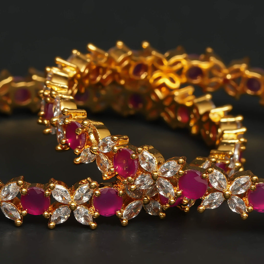 CZ Ruby Bangles