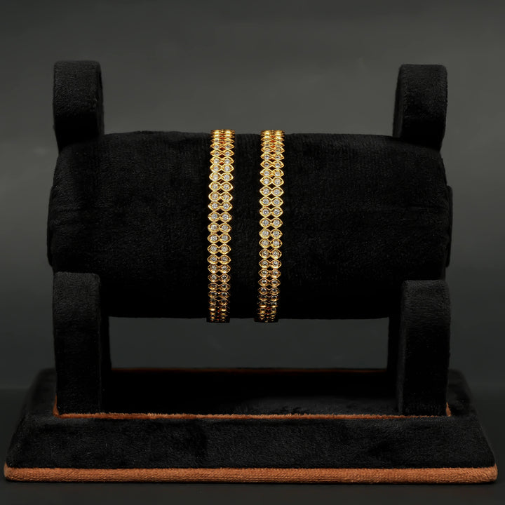 CZ Gold Finish Bangles