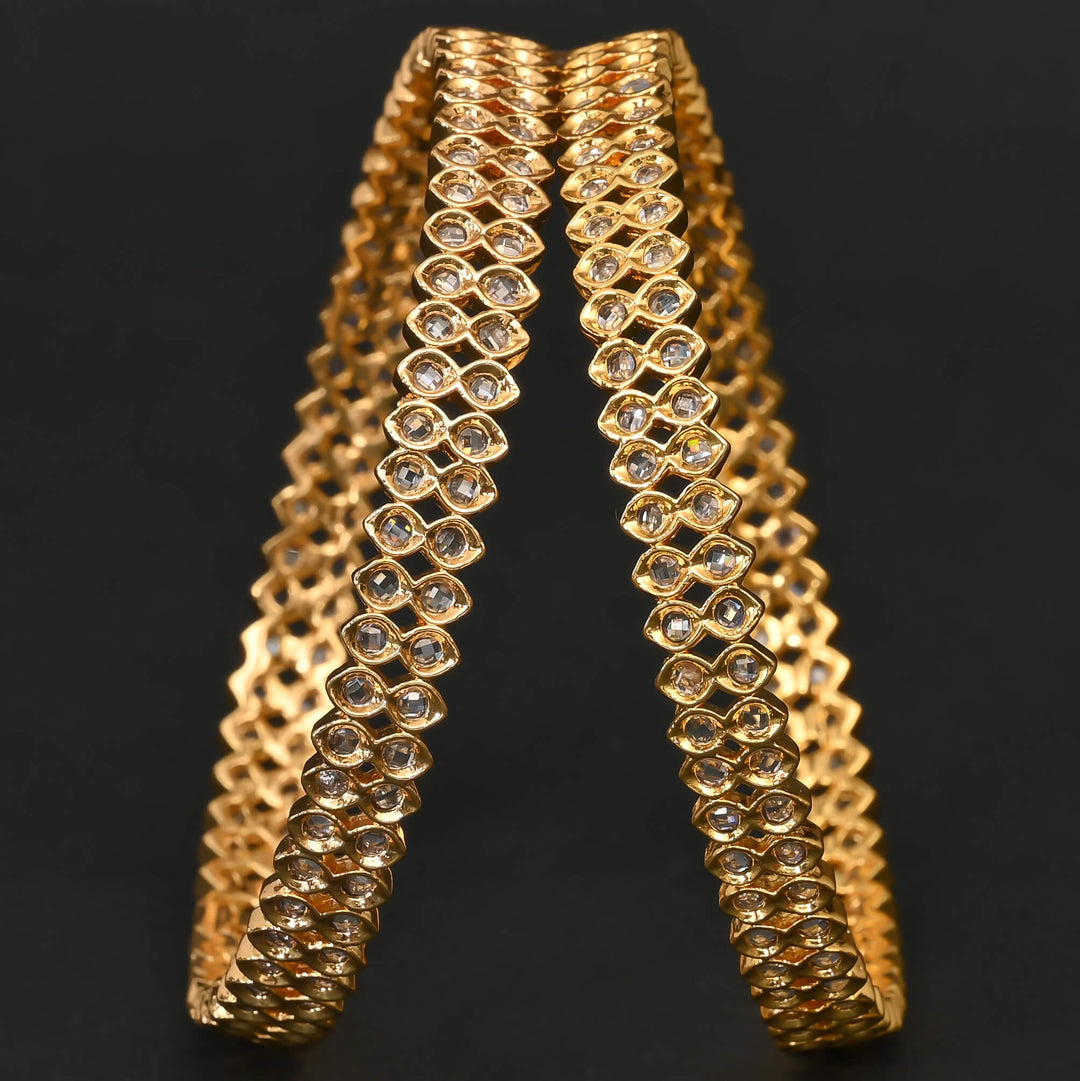 CZ Gold Finish Bangles
