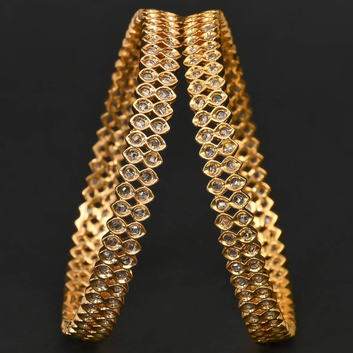 CZ Gold Finish Bangles