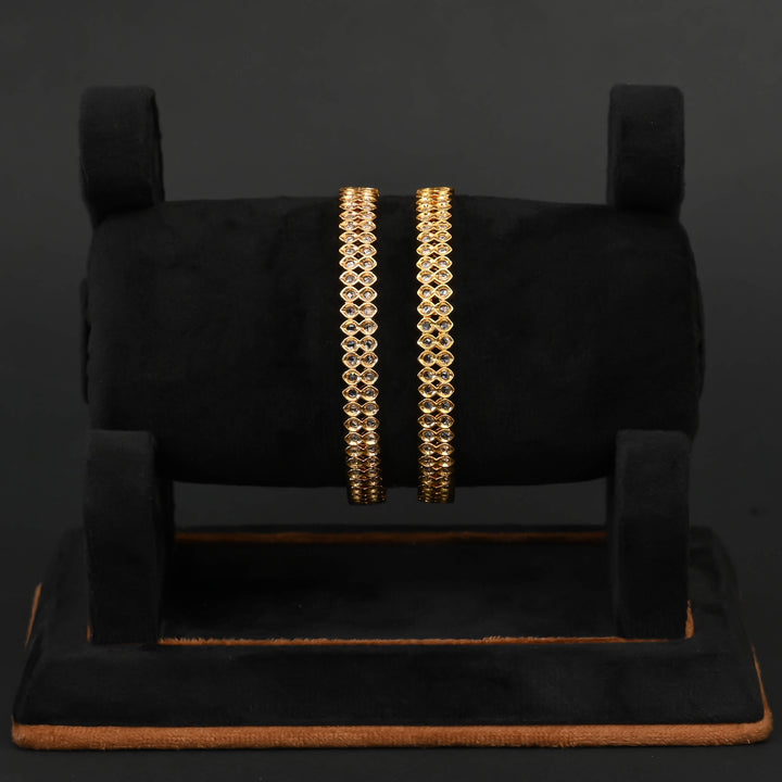 CZ Gold Finish Bangles