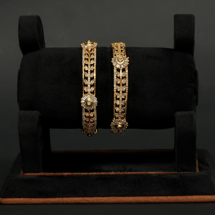 CZ Gold Finish Bangles