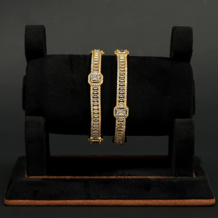 CZ Gold Finish Bangles
