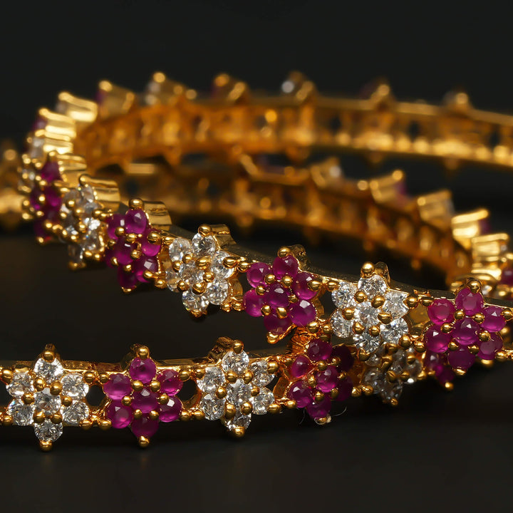 CZ Ruby Bangles