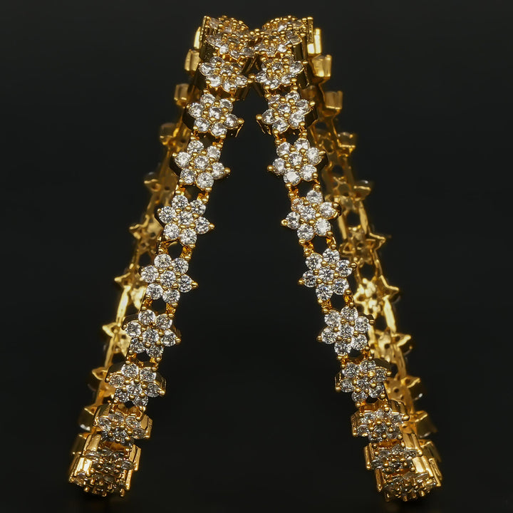 CZ Gold Finish Bangles