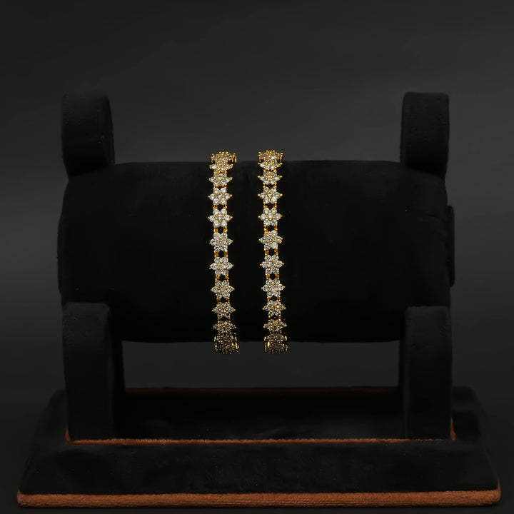 CZ Gold Finish Bangles