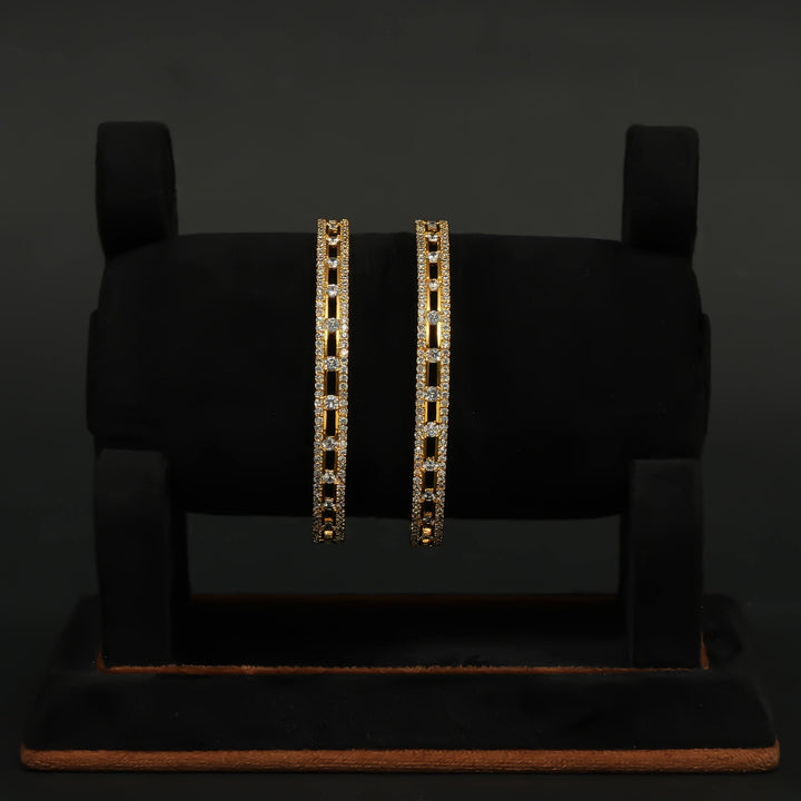 CZ Gold Finish Bangles