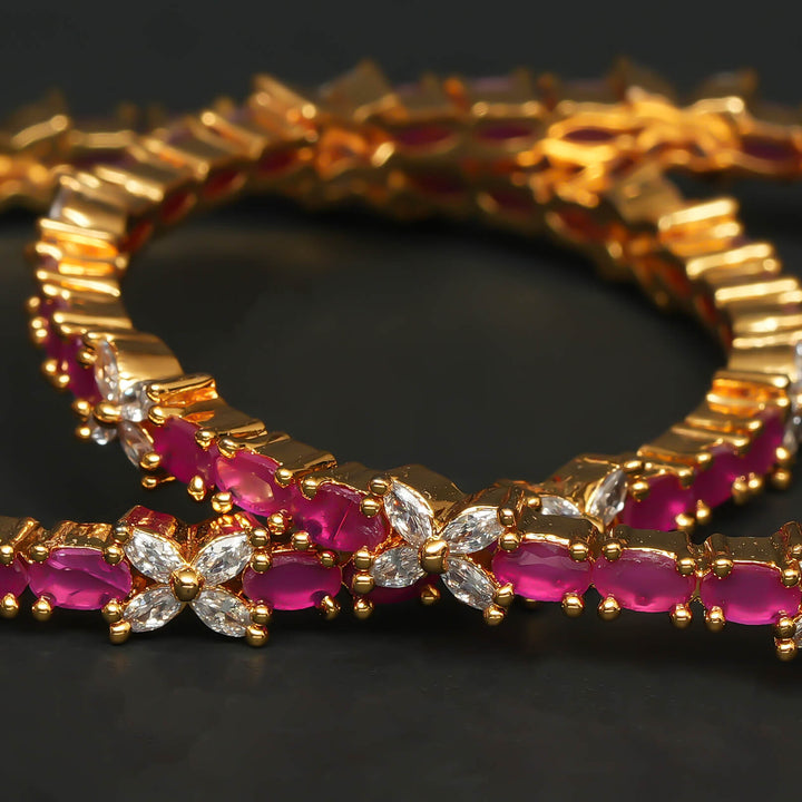 CZ Ruby Bangles
