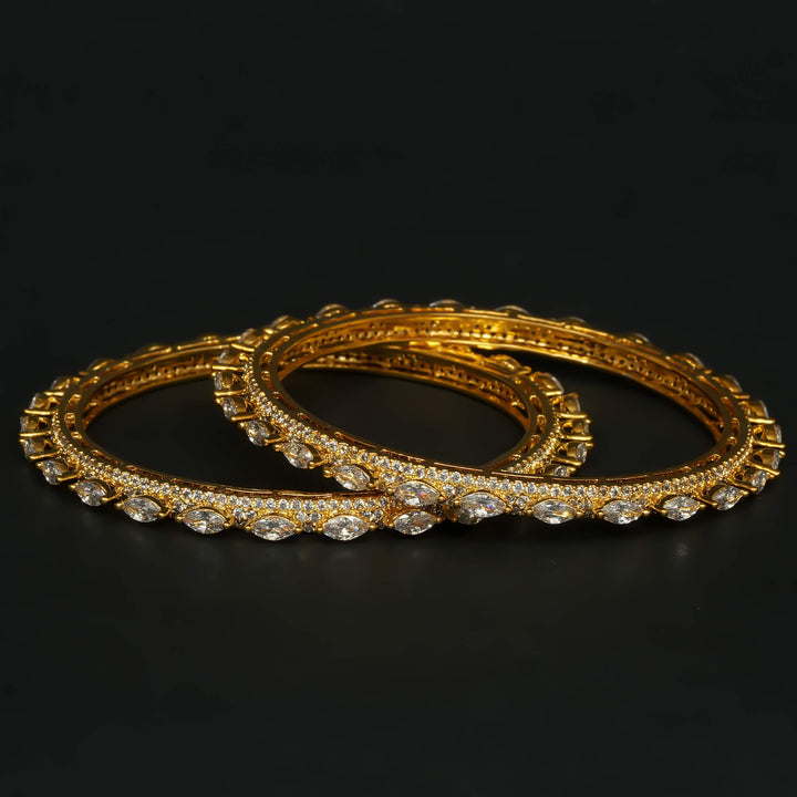 CZ Gold Finish Bangles