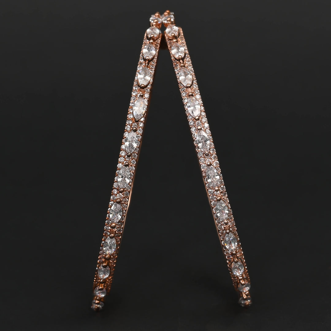 CZ Rose Gold Bangles