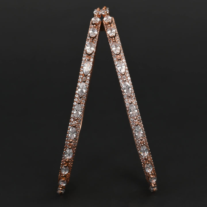 CZ Rose Gold Bangles