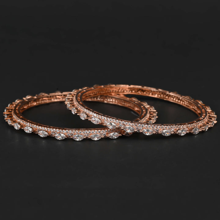 CZ Rose Gold Bangles