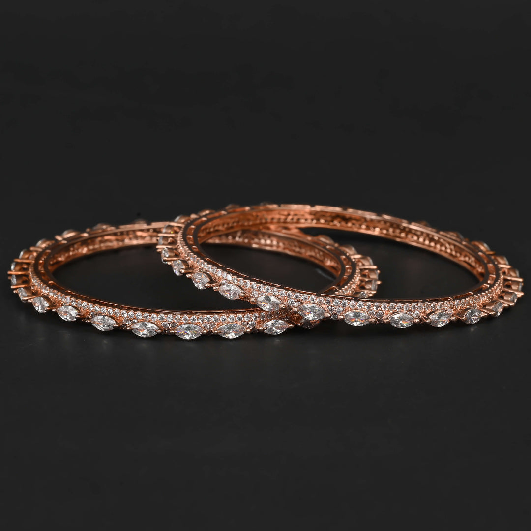 CZ Rose Gold Bangles