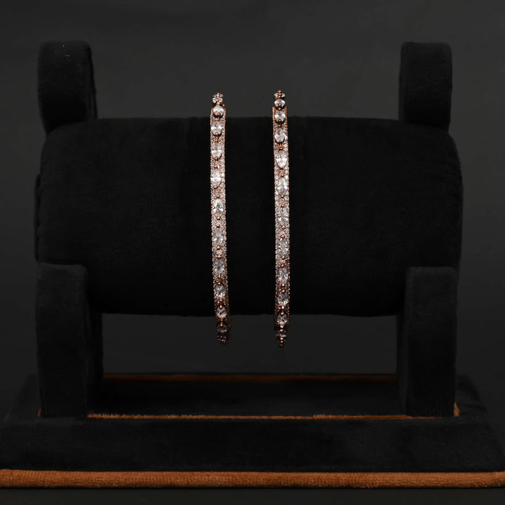 CZ Rose Gold Bangles