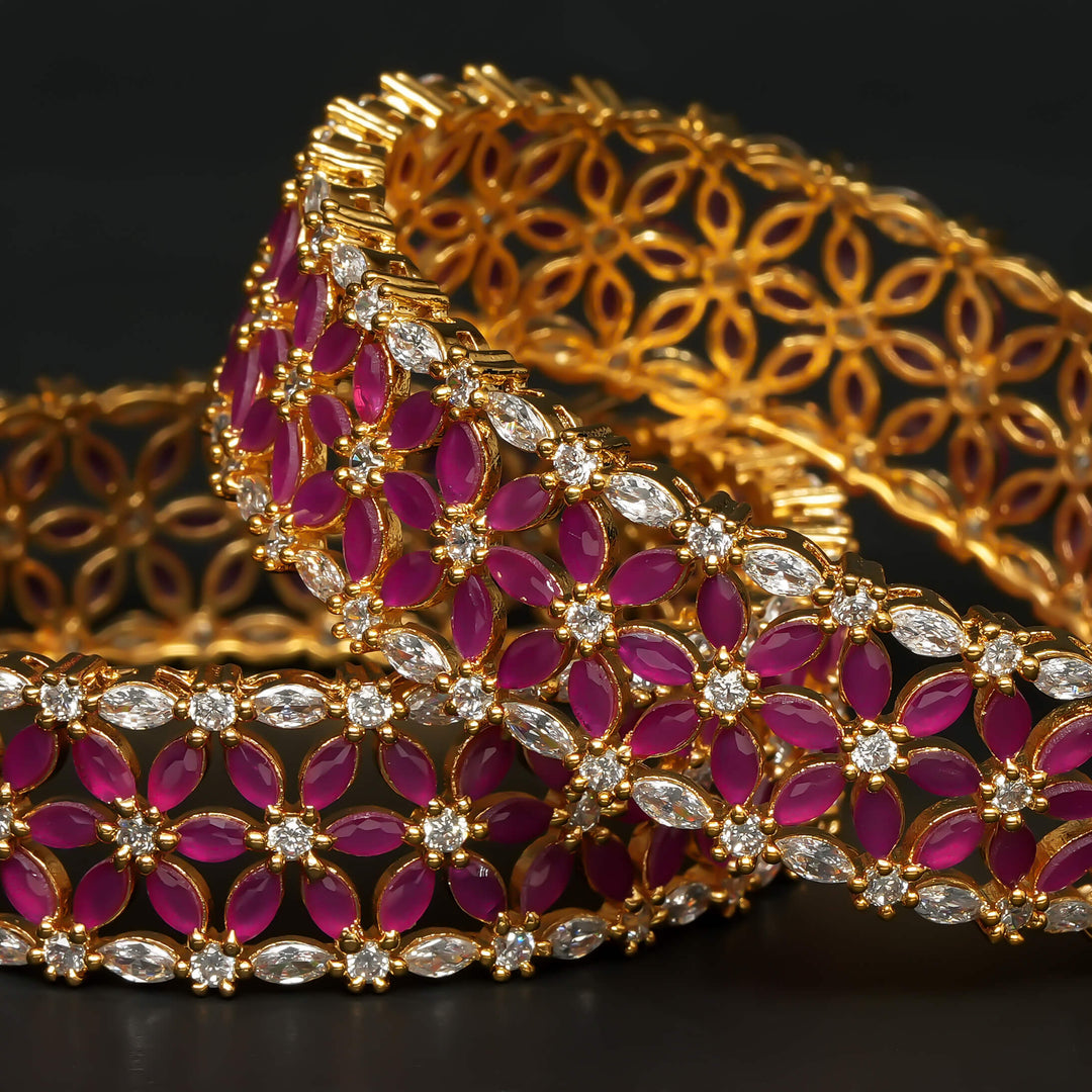 CZ Ruby Bangles
