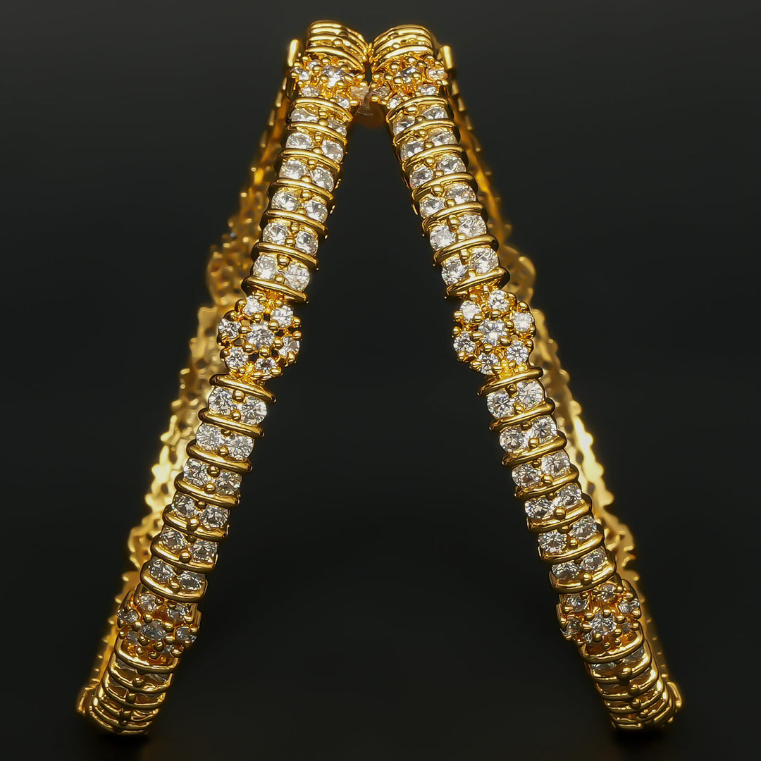 CZ Gold Finish Bangles